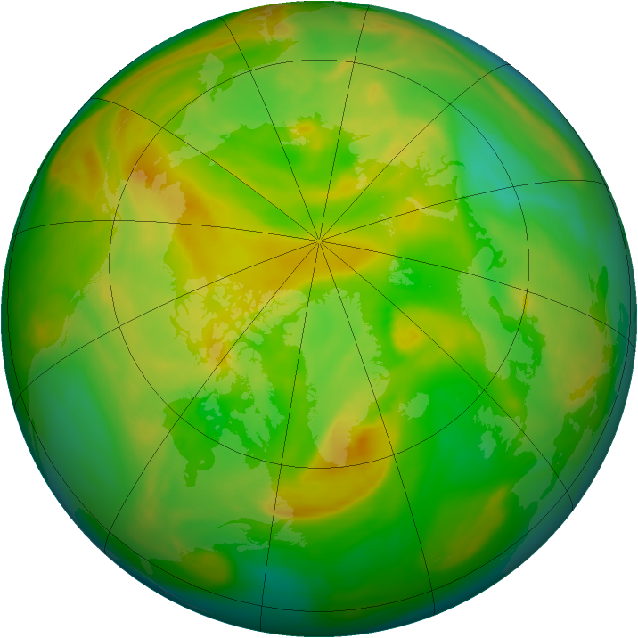 Arctic ozone map for 07 June 2006